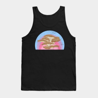 Colored Detailed Vintage Oyster Mushrooms Tank Top